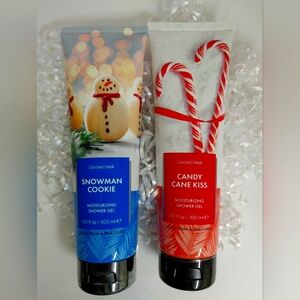 GOOSE CREEK GIFT SET ~ CANDY CANE KISS & SNOWMAN COOKIE MOISTURIZING SHOWER GEL